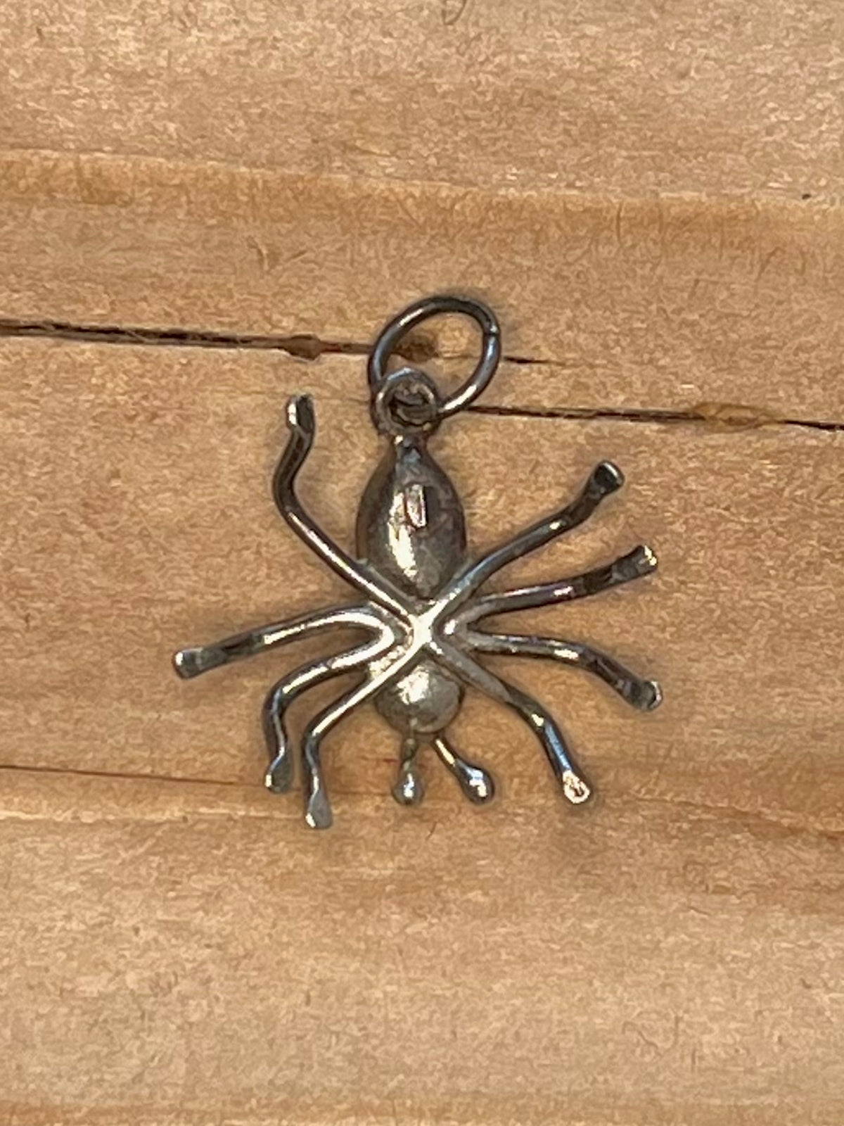 Small Black Onyx Spider 925 Sterling Silver Pendant