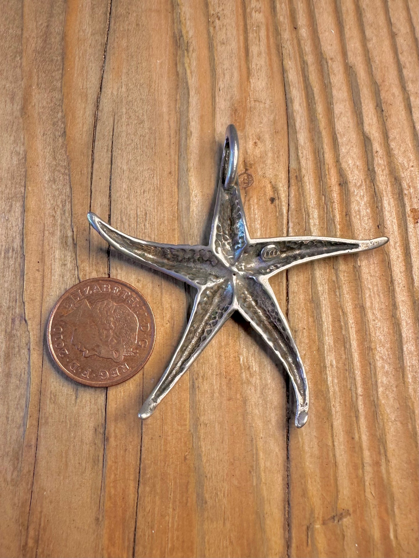 Large Star Fish Detailed 800 Silver Pendant