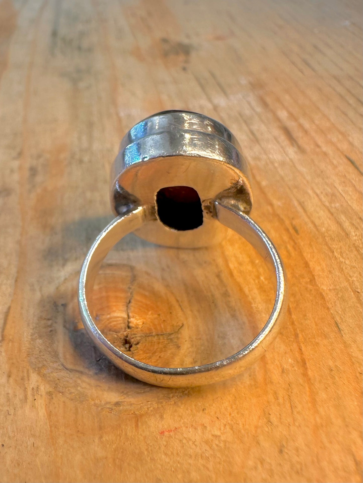 Tigers Eye Oval 925 Sterling Silver Size Q Ring