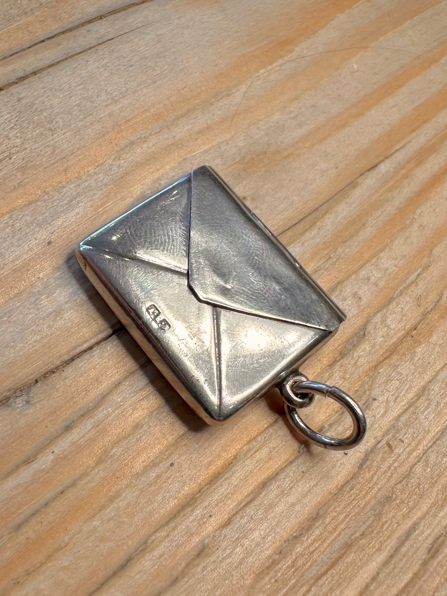 Vintage Envelope Stamp Holder 925 Silver Pendant