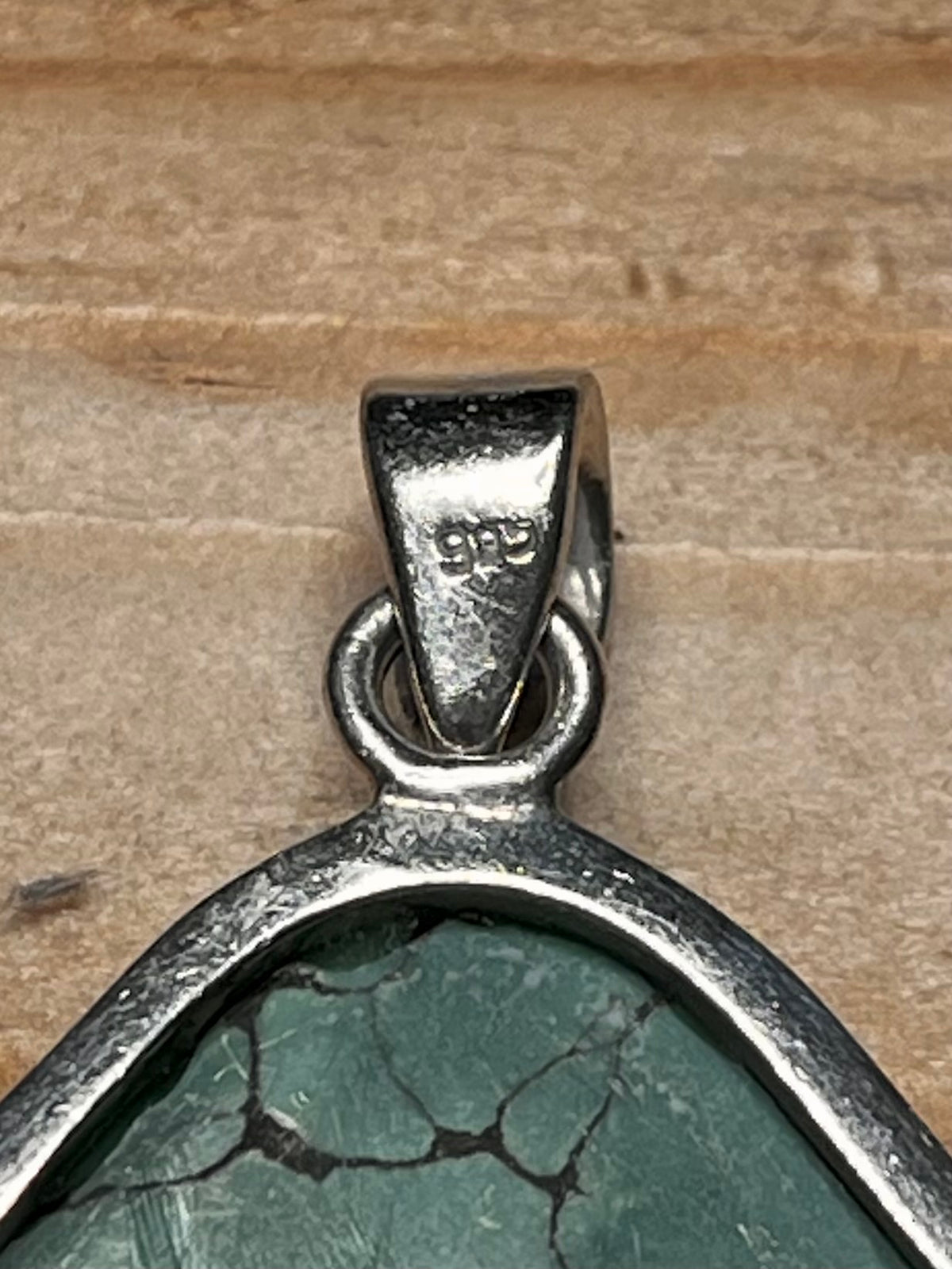 Triangular Turquoise 925 Sterling Silver Pendant