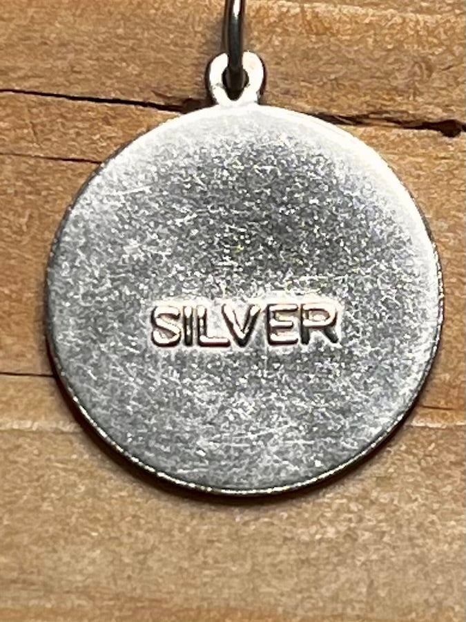 Circular St Christopher 925 Sterling Silver Pendant