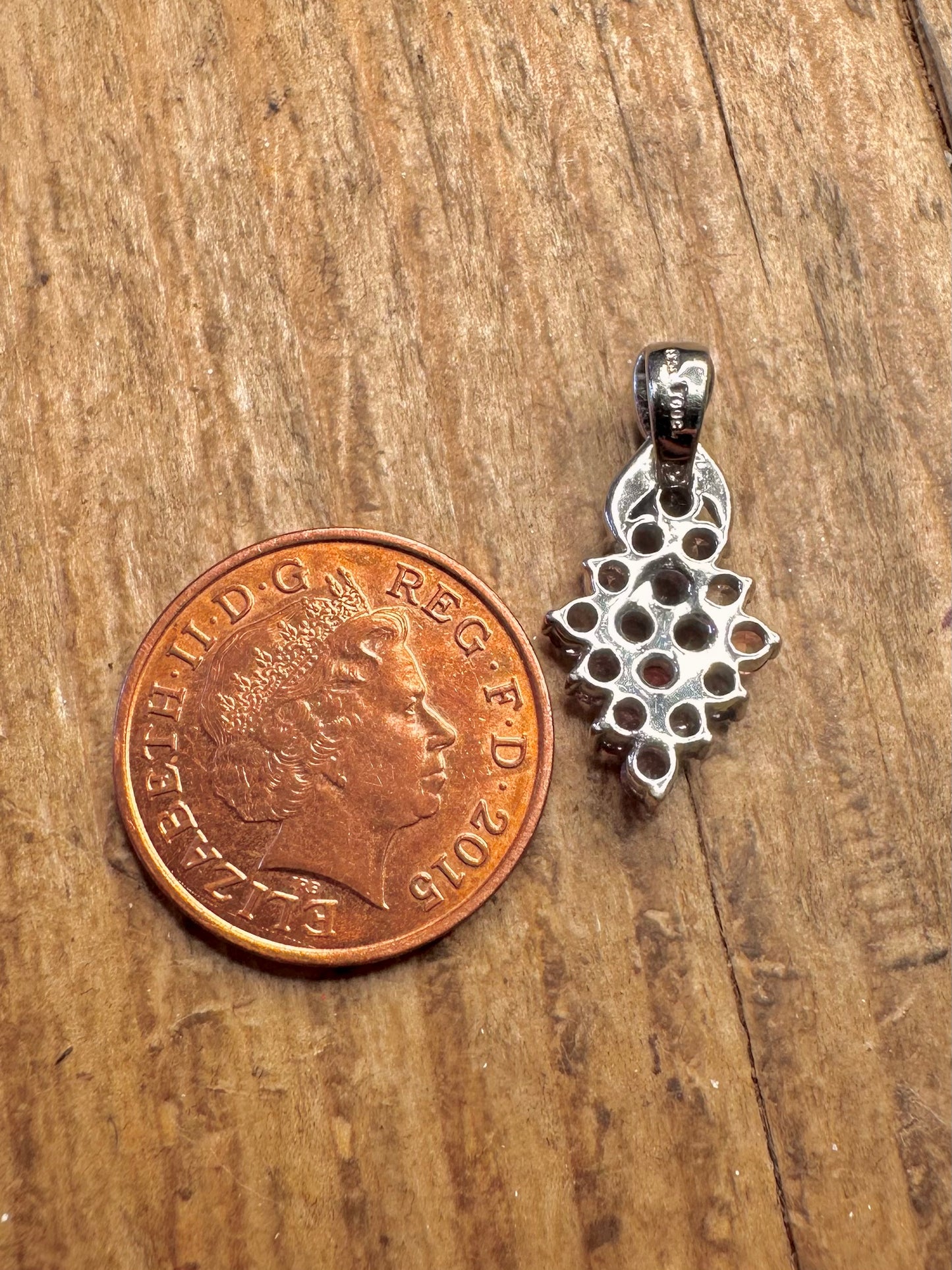 Multi Coloured Cluster 925 Sterling Silver Pendant