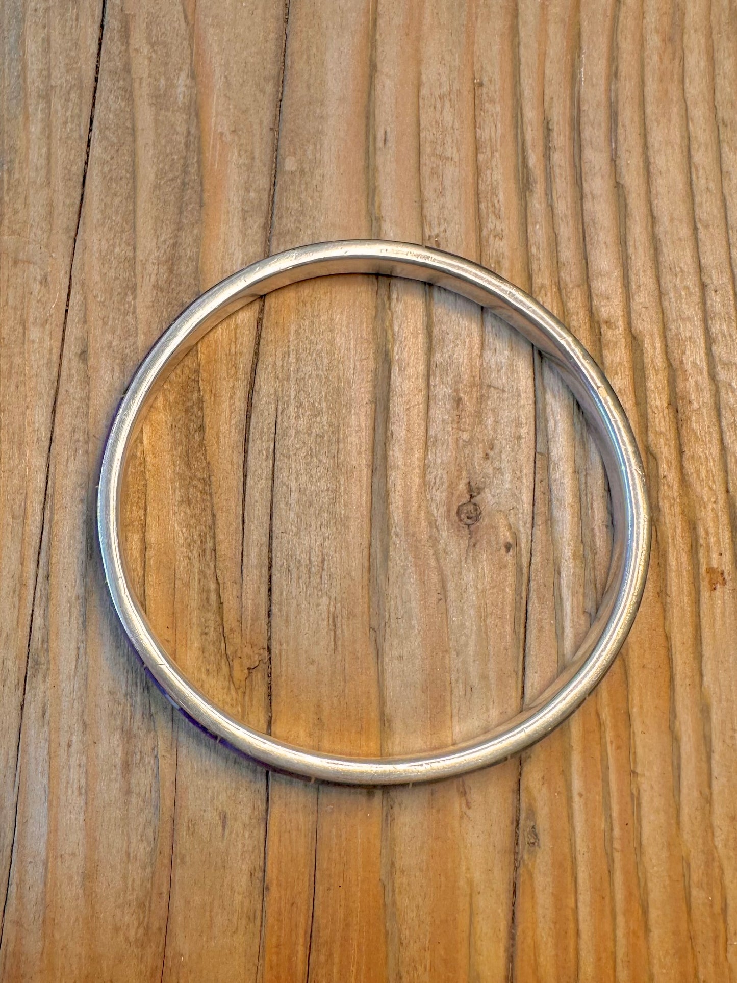 Lapis Inlay 950 Silver Bangle