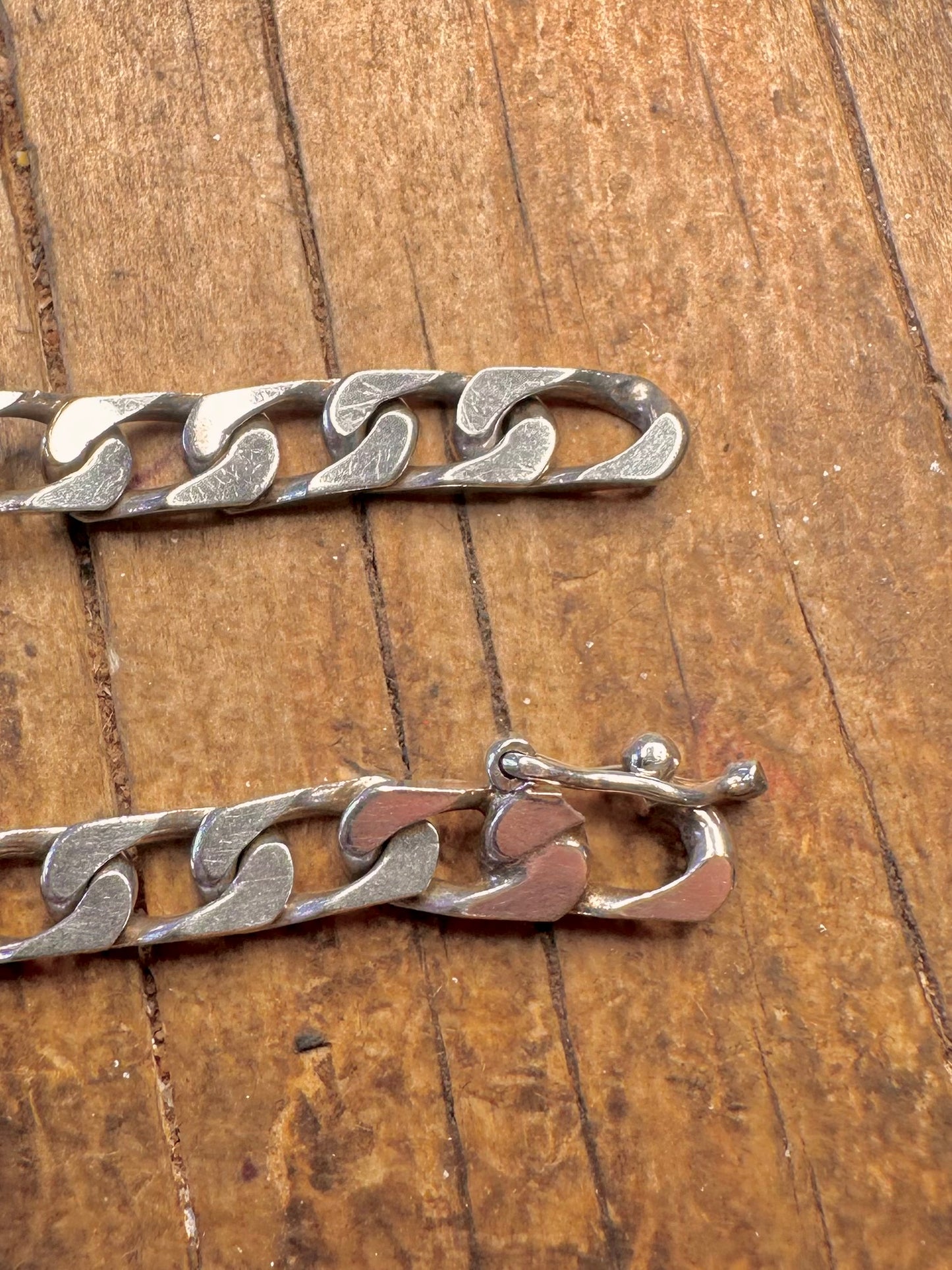 Knot Link Curb Chain 925 Sterling Silver 7.5 inch Bracelet