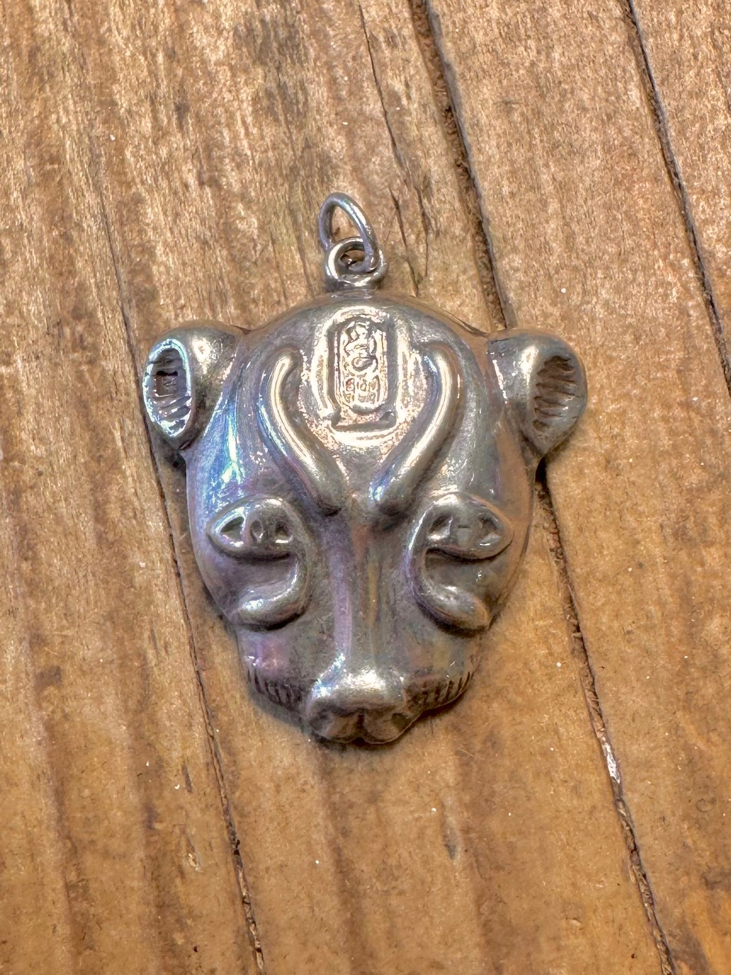 Sekhmet Göttin Löwin 925 Sterling Silber Anhänger