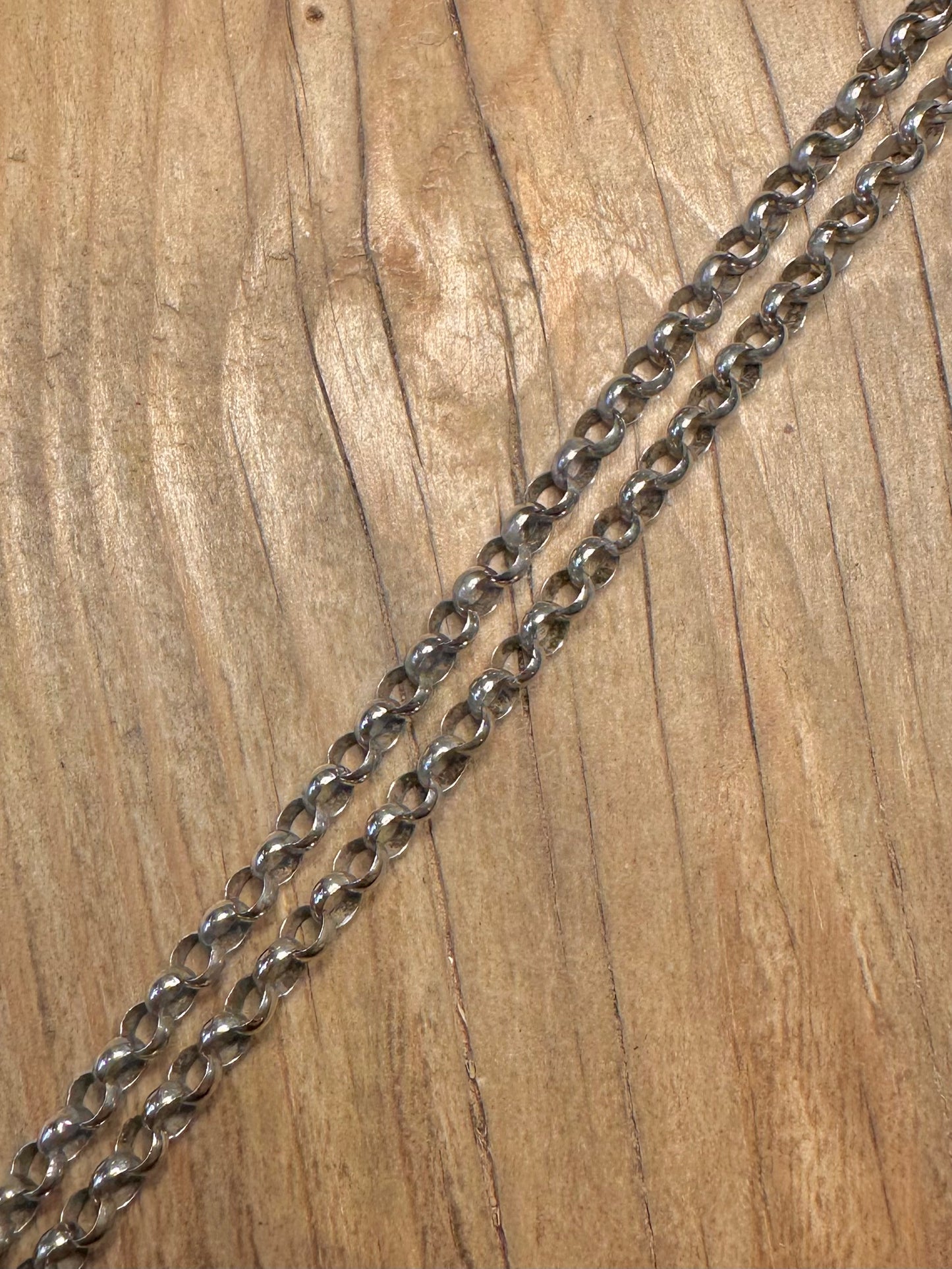 Vintage Belcher Chain 925 Sterling Silver 18.5 inch Necklace