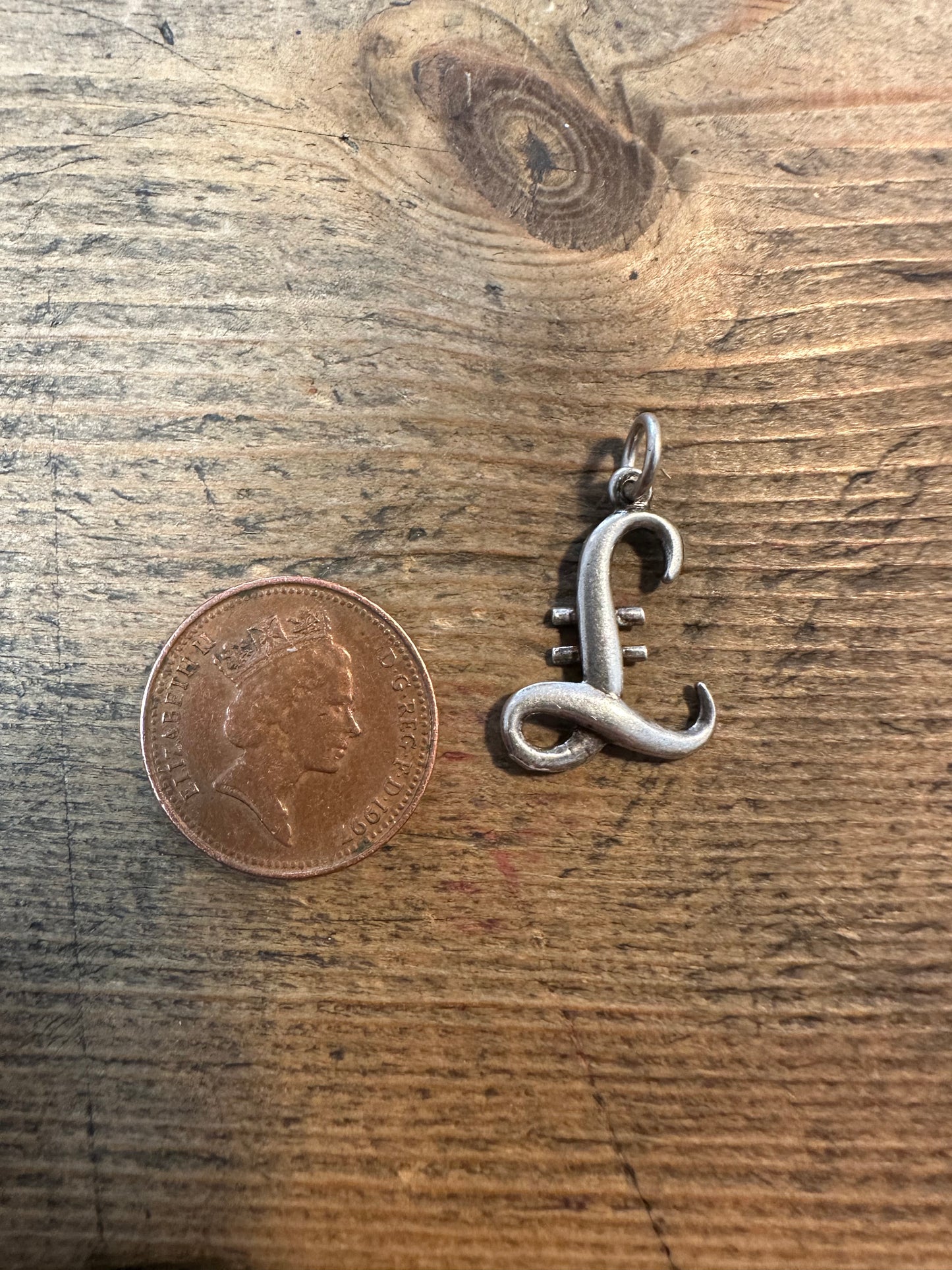 Vintage Pound Sign 925 Silver Pendant