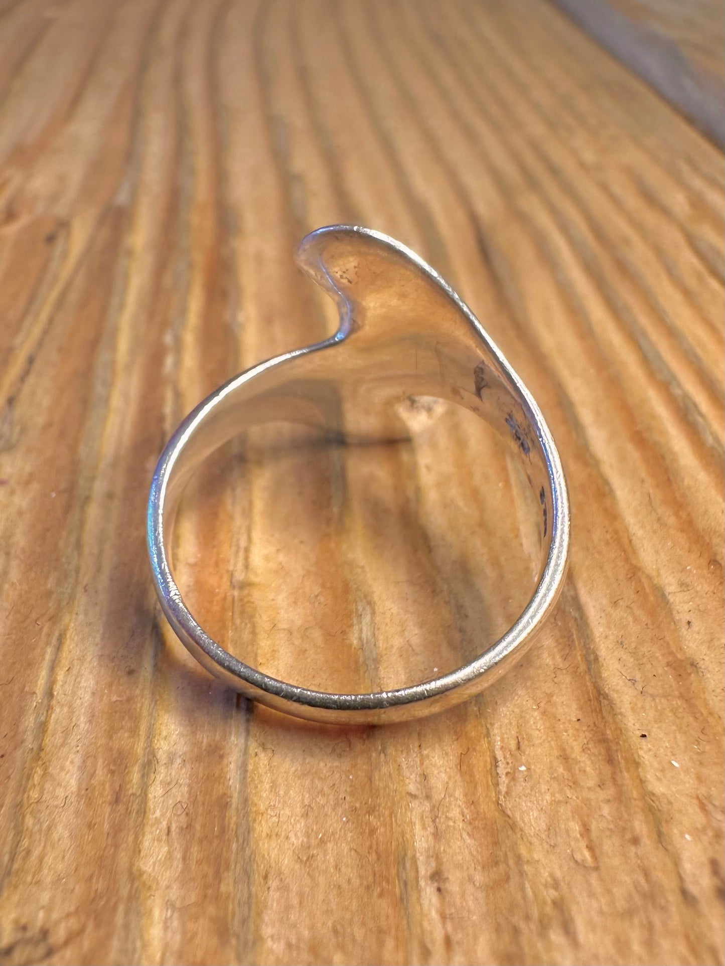 Twisted Modernist 925 Sterling Silver Size N1/2 Ring