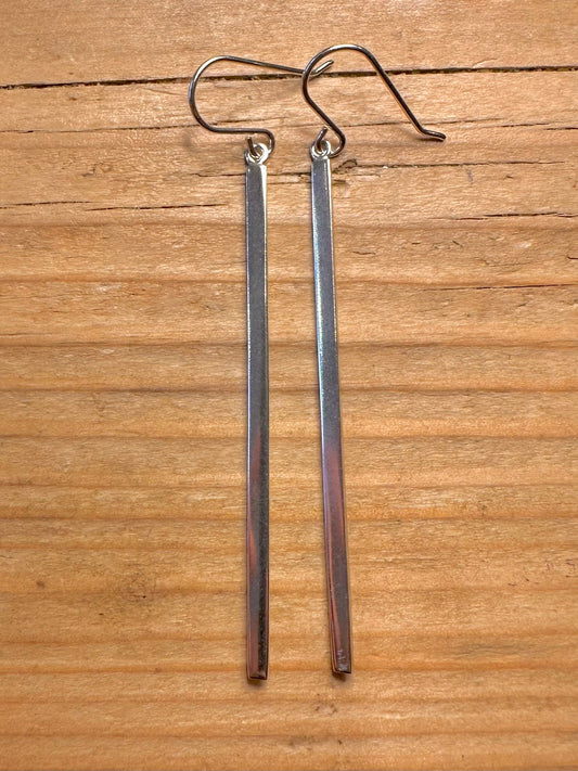 Ohrringe aus 925 Sterling Silber, Modernist, Lang
