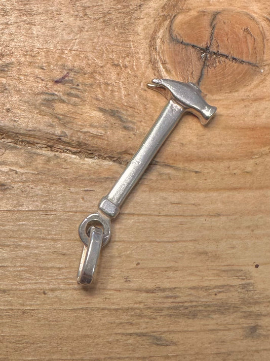 Vintage Hammer GM 925 Silver Charm Pendant