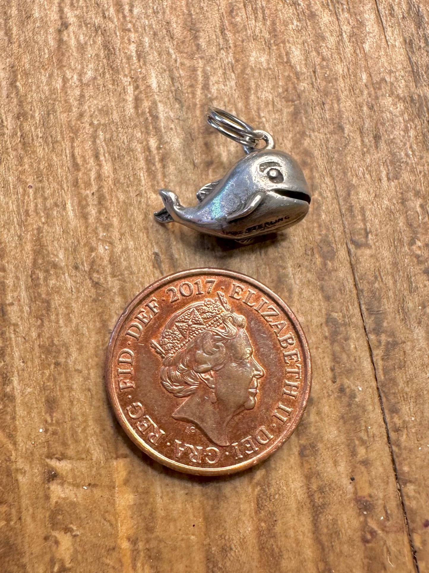 Whimsical Whale 925 Sterling Silver Charm Pendant