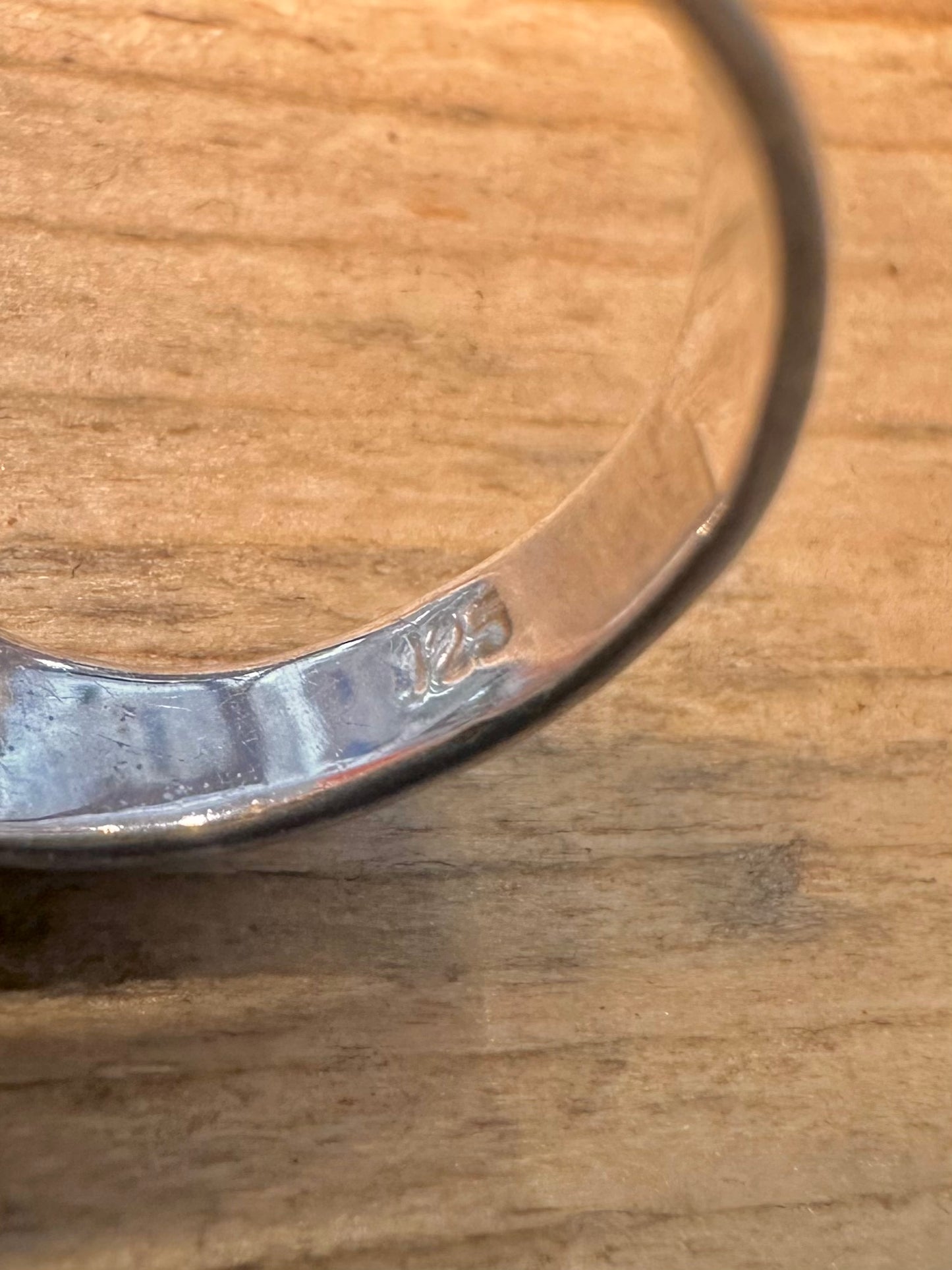 Abstract Twisted 925 Silver Size M Ring