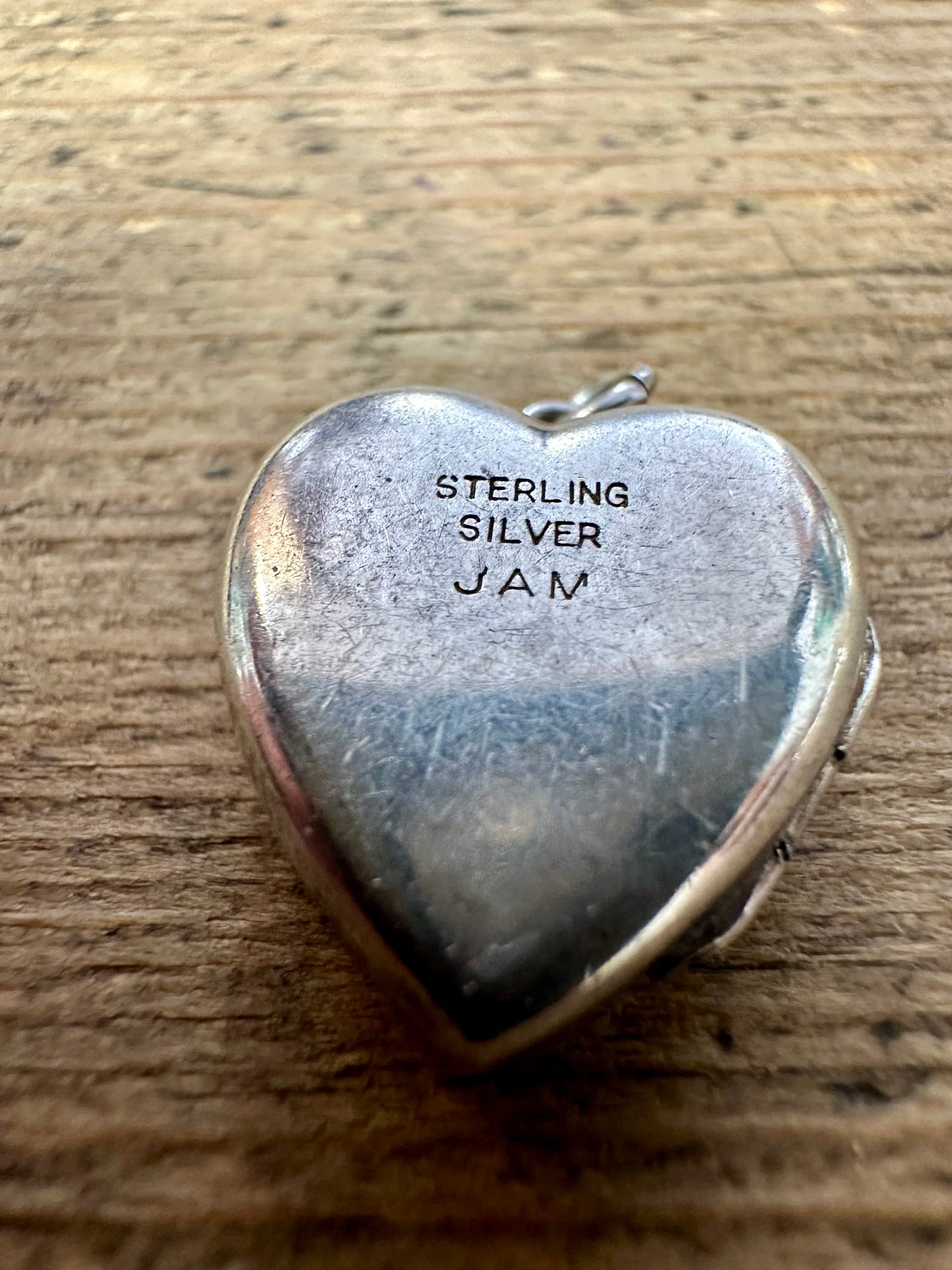 Vintage Heart Engraved Locket 925 Silver Pendant