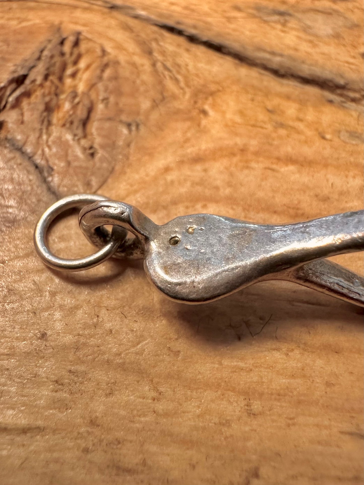 Vintage Wishbone 925 Silver Pendant