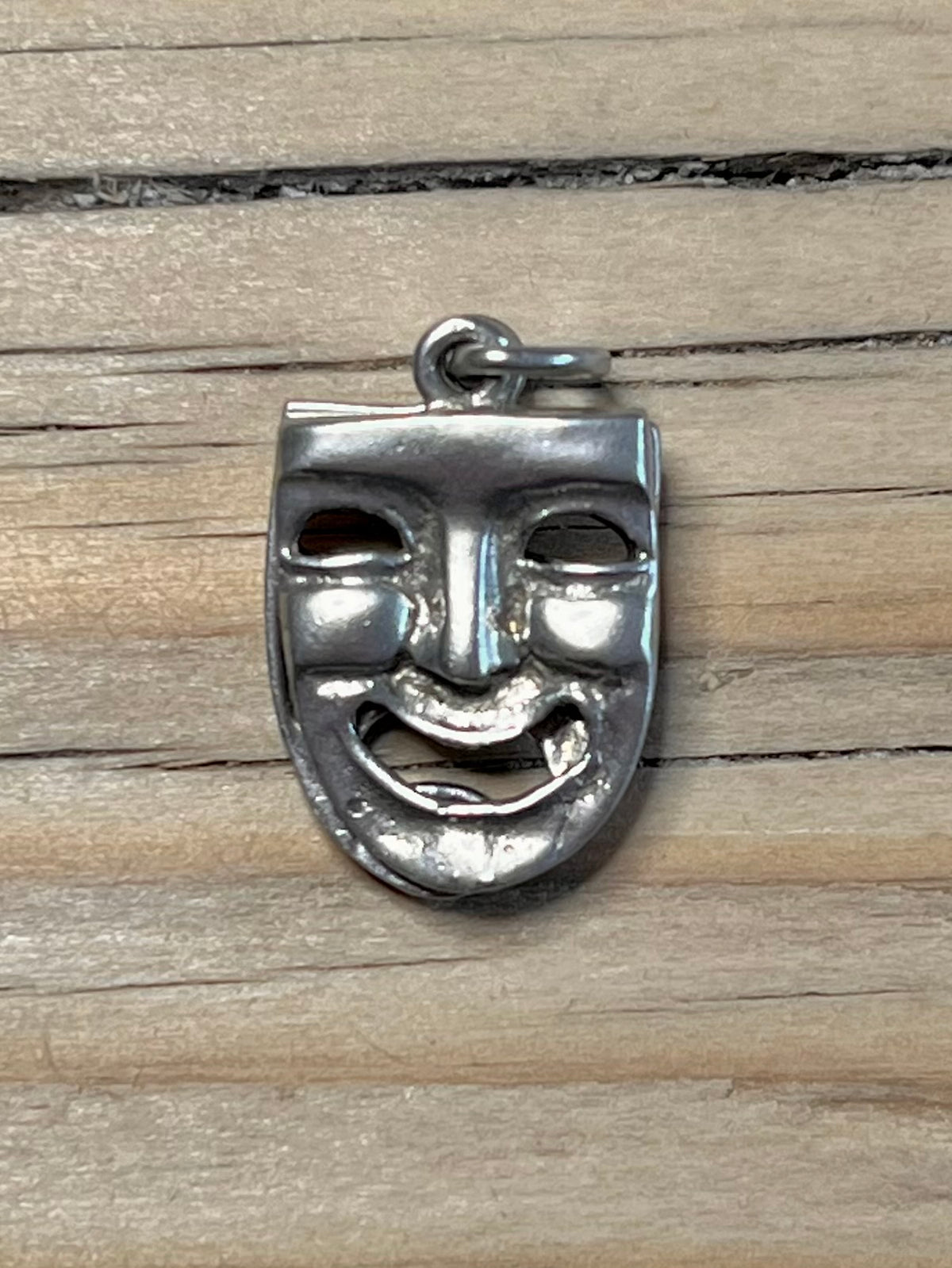 Theatre Mask 925 Sterling Silver Pendant
