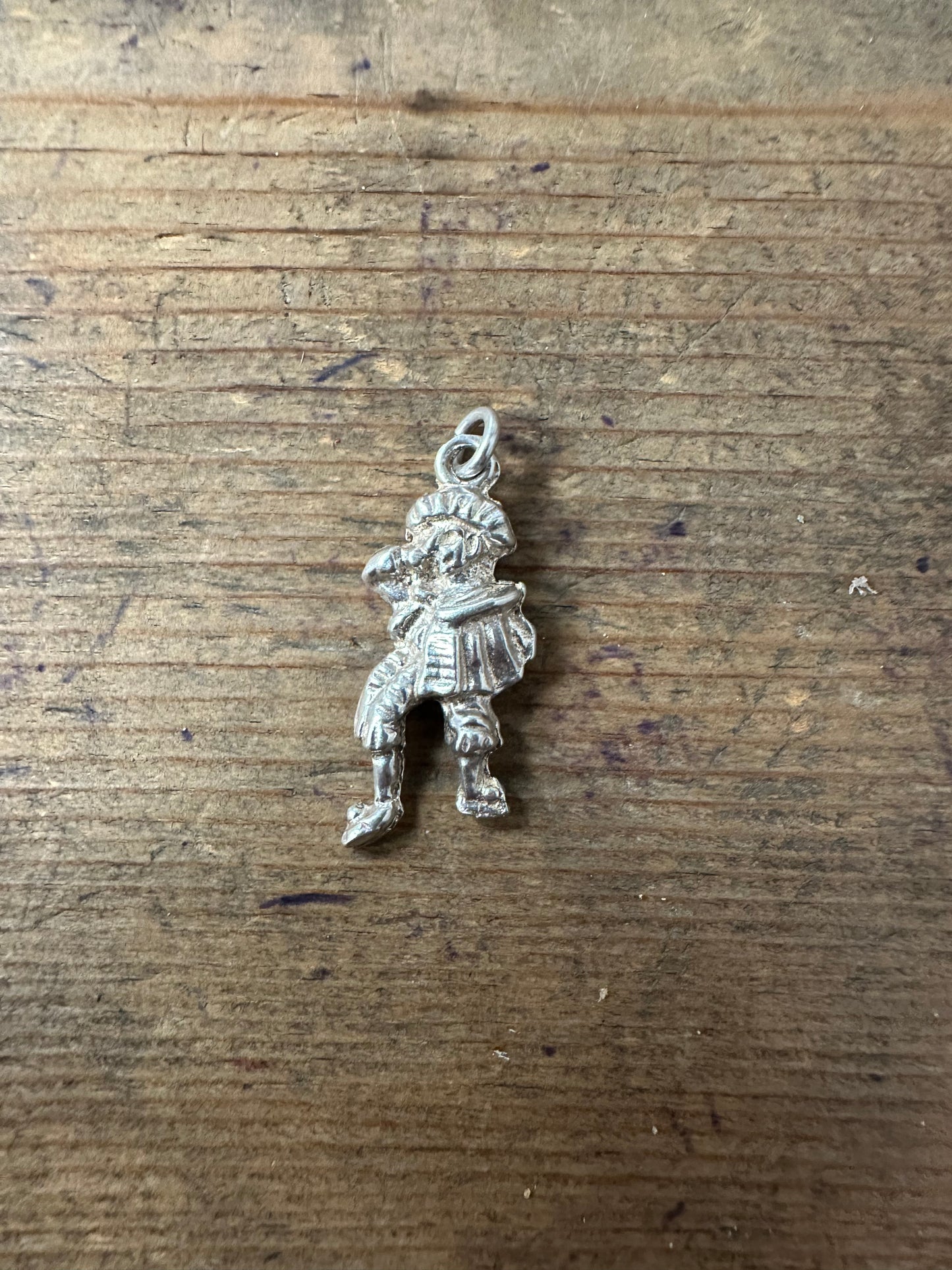 Vintage Jester Charm Silver Pendant