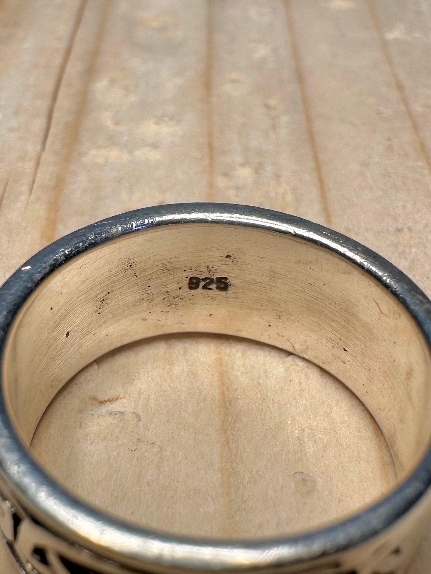 Celtic Band 925 Sterling Silver Size P1/2 Ring