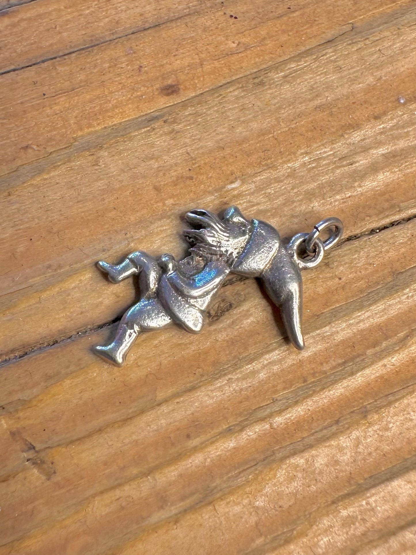 Sneaking Gnome 925 Sterling Silver Pendant