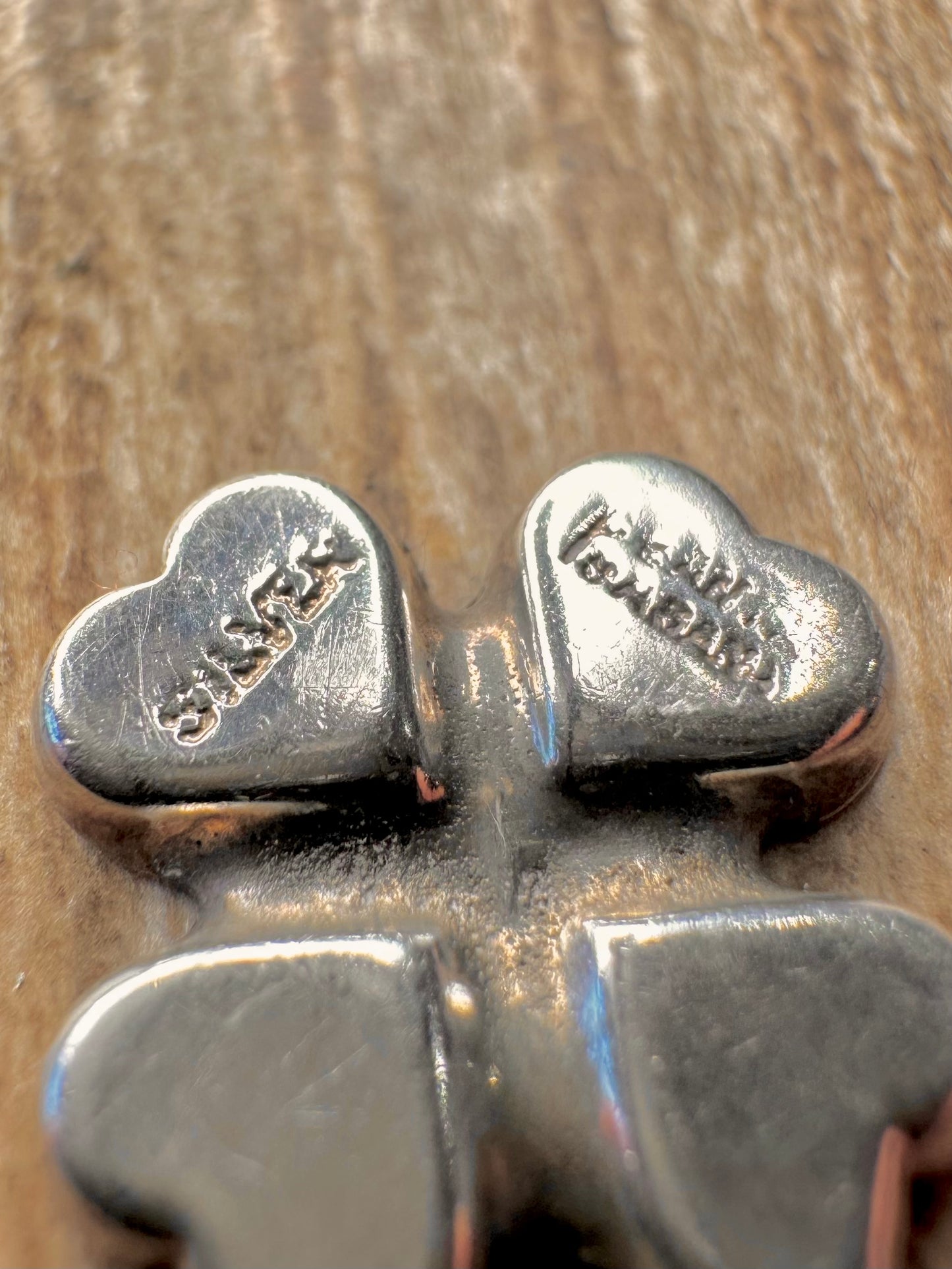 Vintage Irish Connemara Marble Four Leaf Clover 925 Sterling Silver Pendant