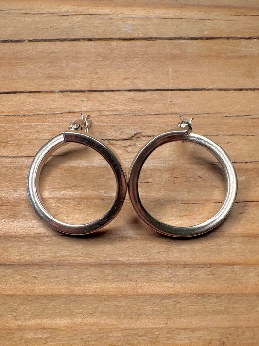 Abstract Hoops 925 Sterling Silver Earrings