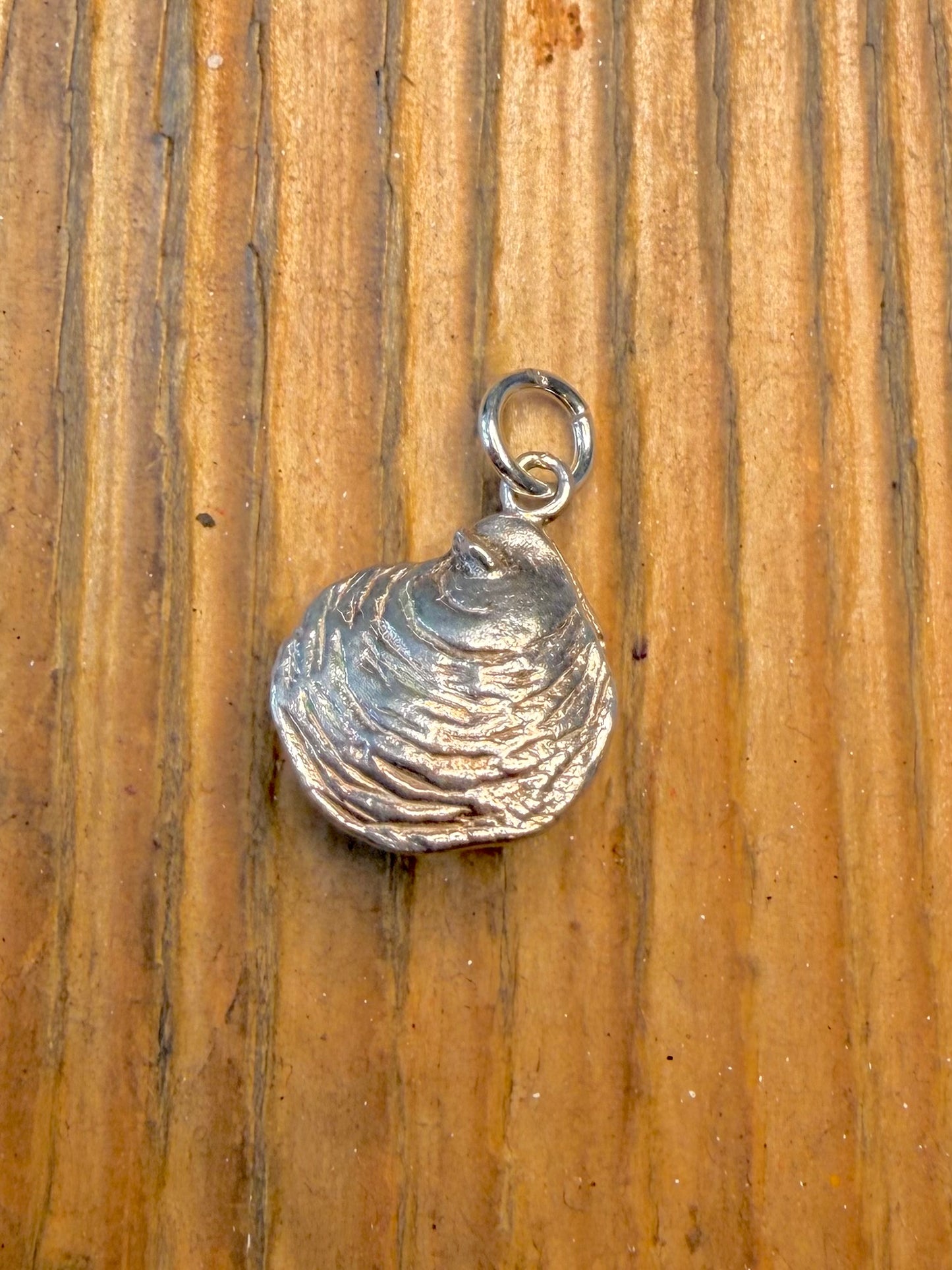 Oyster Clam Pearl Charm 925 Sterling Silver Pendant