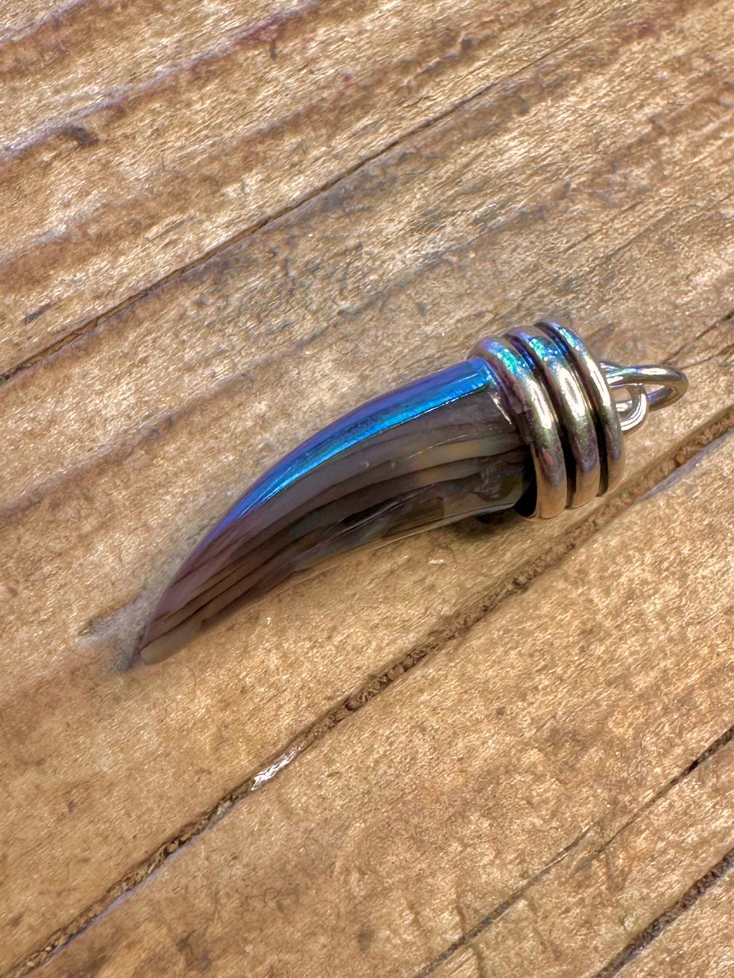 Abalone-Kralle 925 Sterling Silber Anhänger