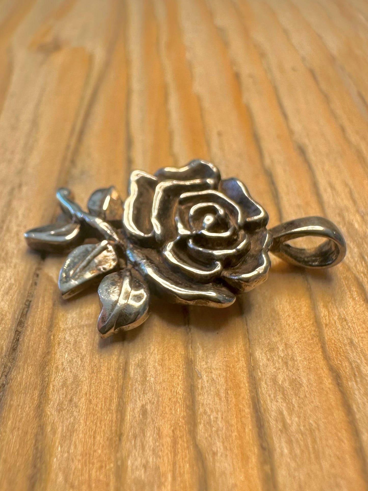 Vintage Rose 925 Sterling Silver Pendant