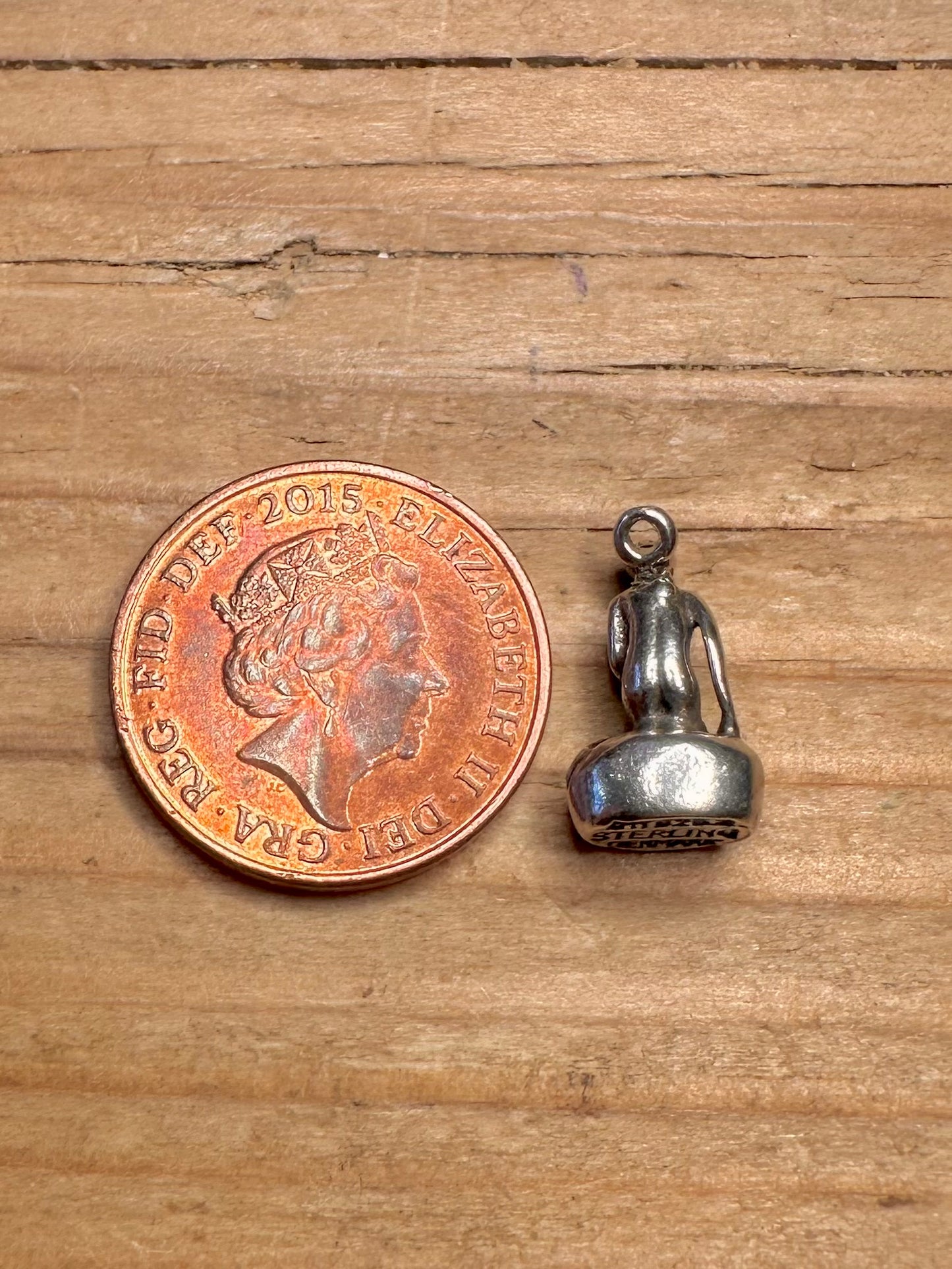 Vintage Bernhard Hertz Kleine Meerjungfrau Dänemark 925 Sterling Silber Charm Anhänger