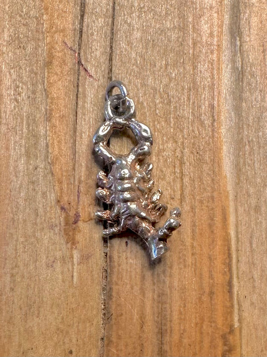Vintage Scorpion 925 Sterling Silver Charm Pendant