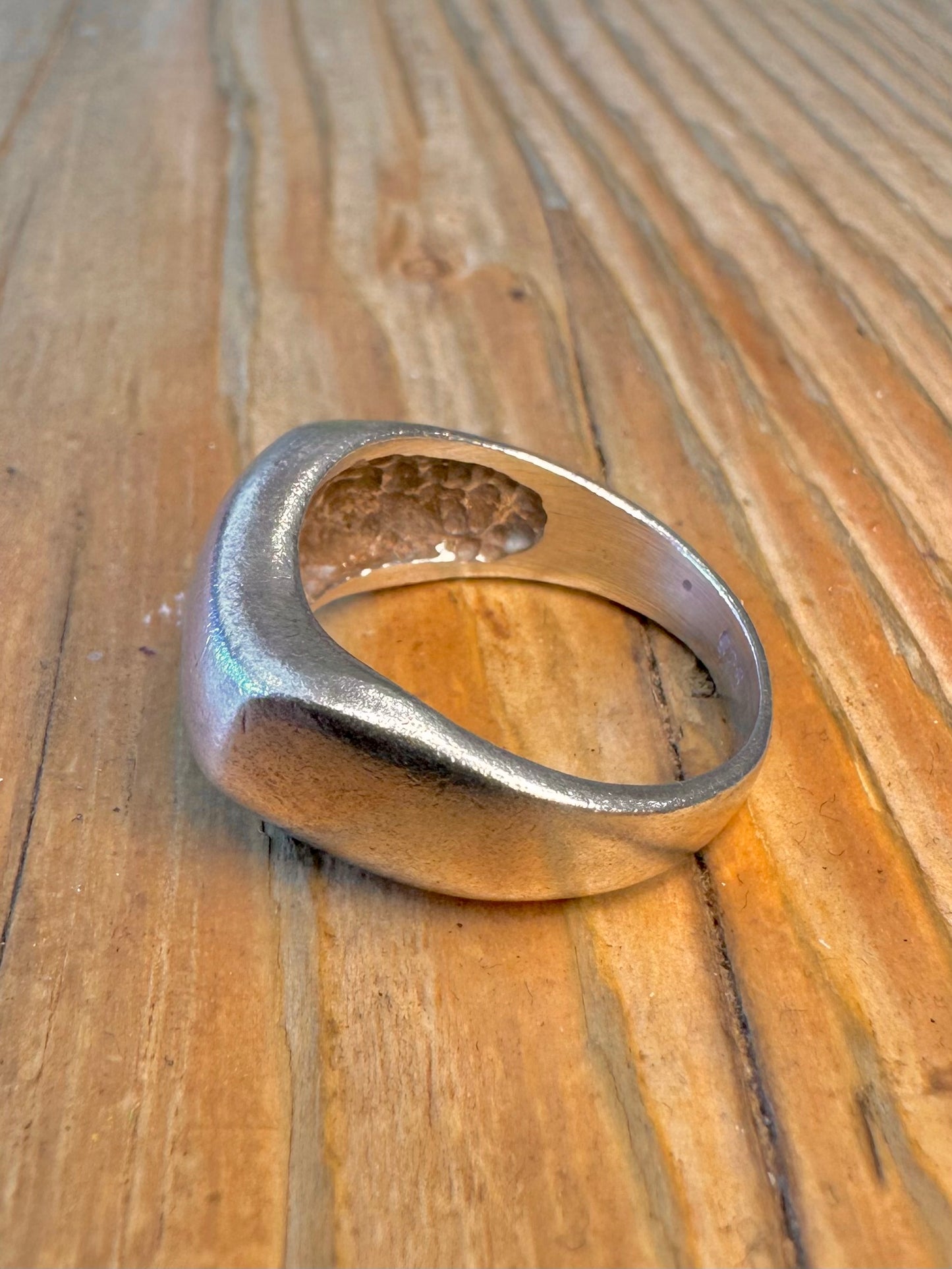 Abstract Wavy Rectangle 925 Sterling Silver Size R1/2 Ring