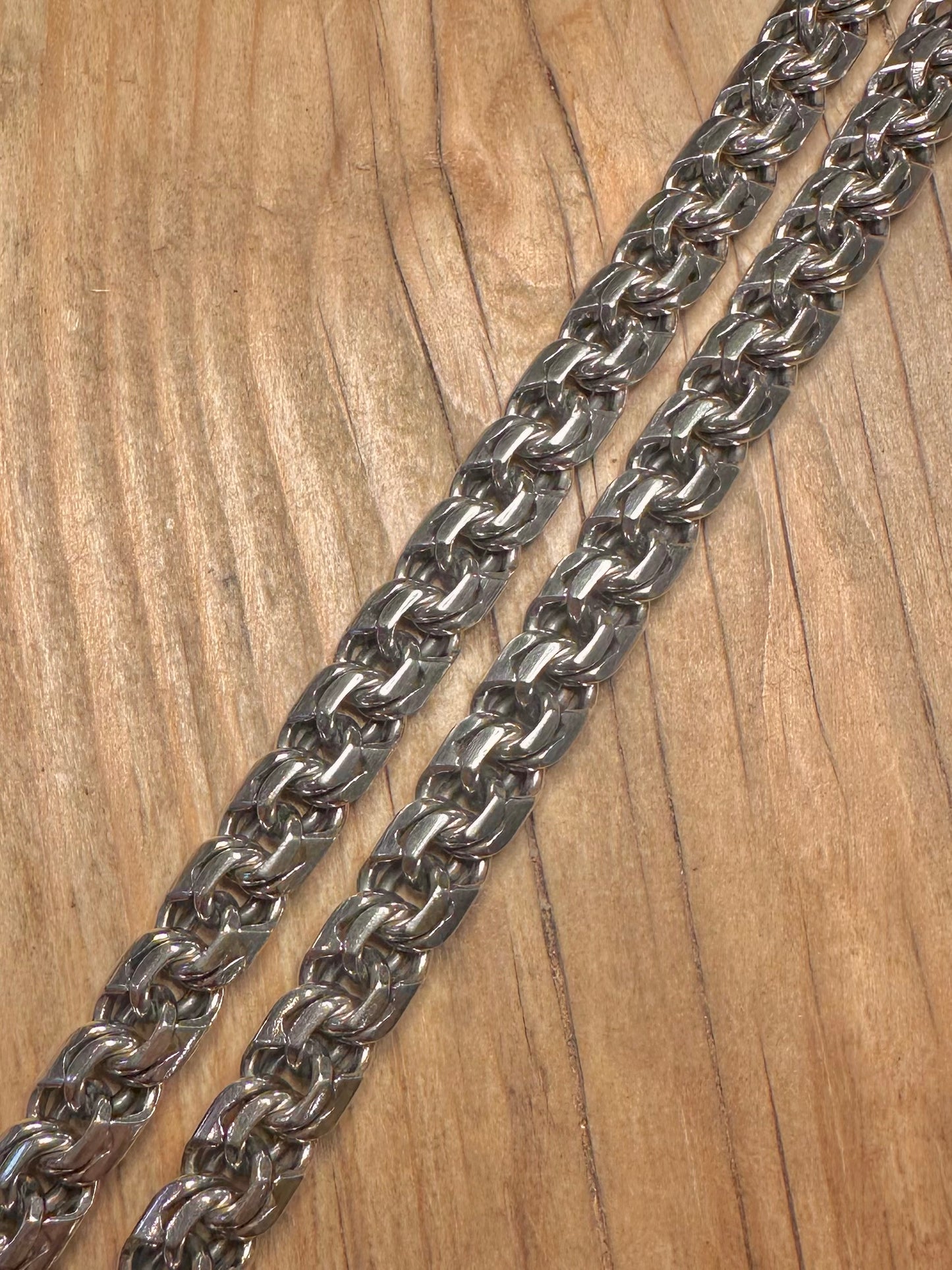 Vintage Bismarck Chunky 925 Sterling Silver 22.5 inch Necklace