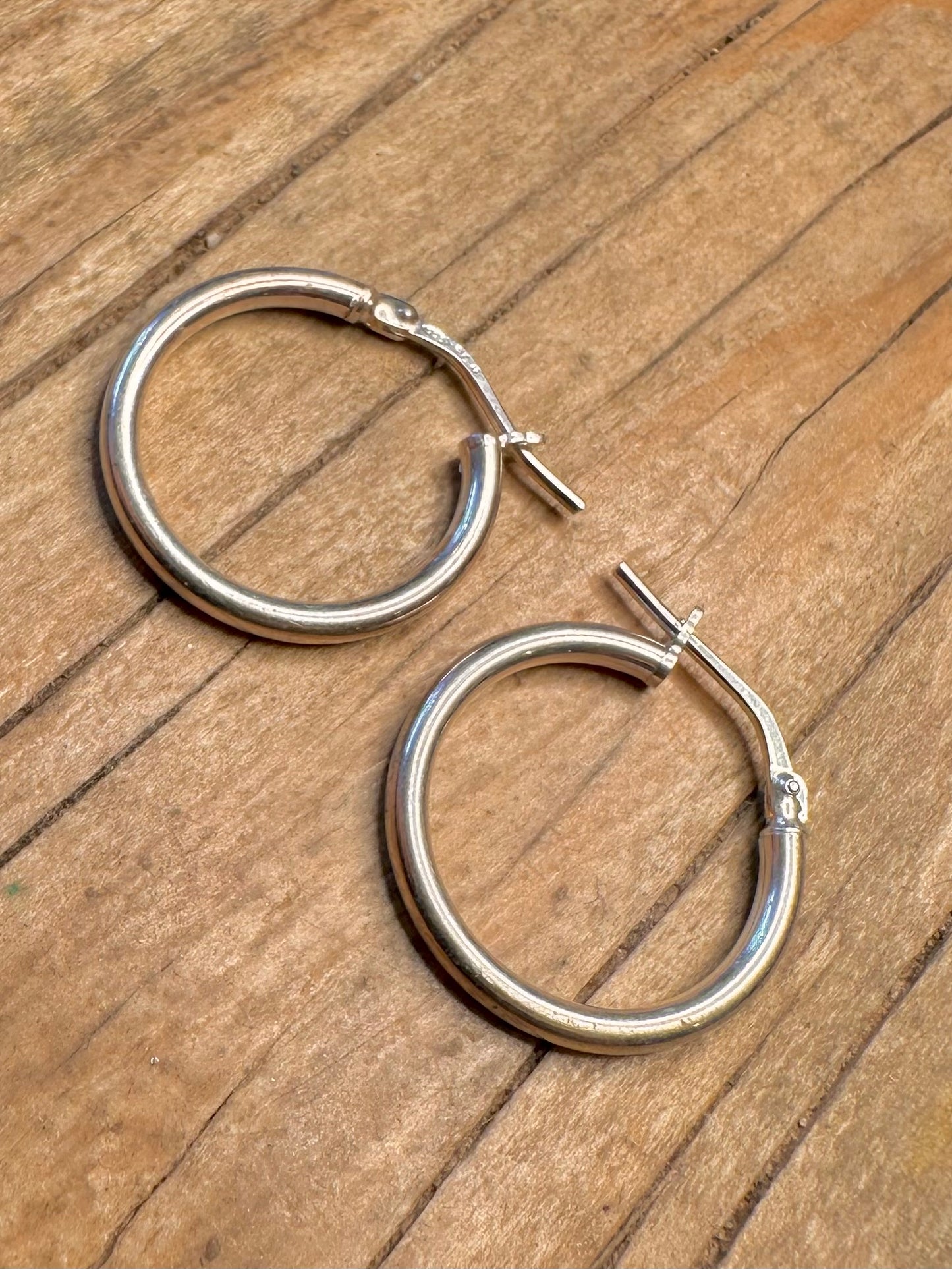 Modern Hoops 925 Sterling Silver Earrings