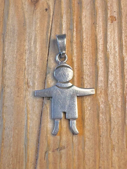 Boy Figure 925 Sterling Silver Pendant