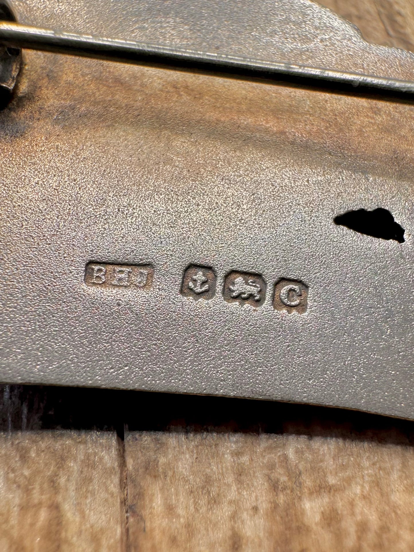 Vintage Rare 1927 Boars Head Campbell College 925 Sterling Silver Brooch