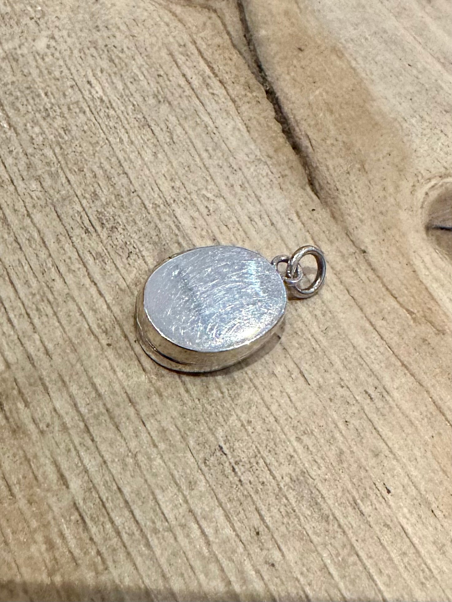 Vintage Plain Oval 925 Silver Locket Pendant