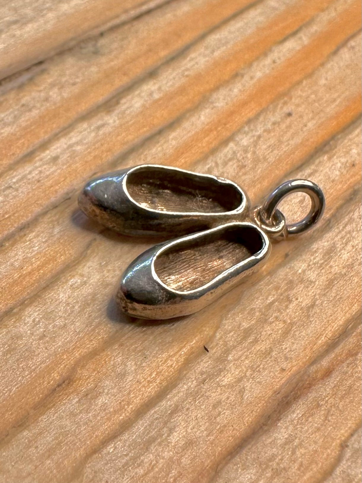Vintage Ballet Shoes 925 Sterling Silver Charm Pendant