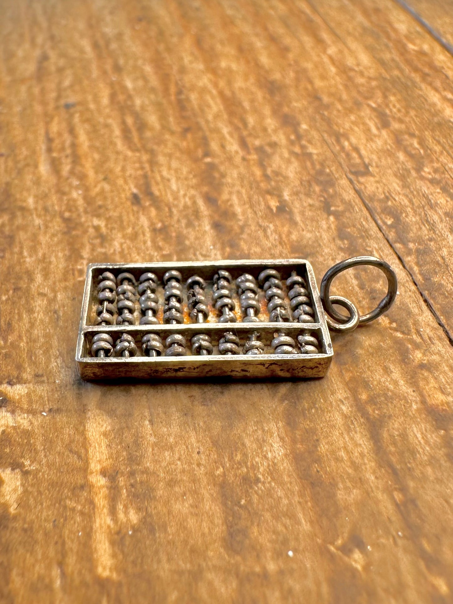 Abacus Moving 925 Sterling Silver Charm Pendant