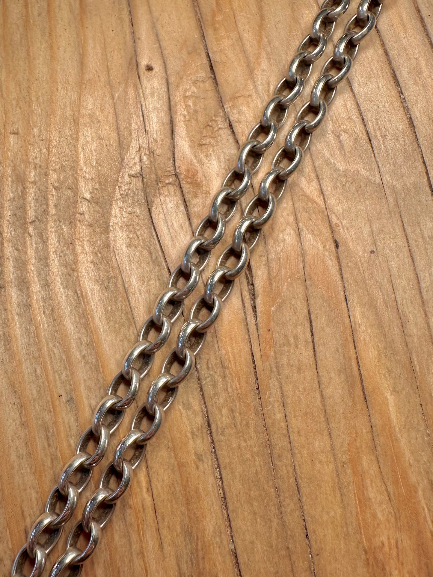 Vintage Belcher Chain 925 Sterling Silver Hallmarked 18.8 inch Necklace