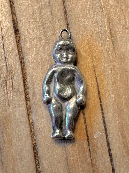 Vintage Manneken Pis Statue 925 Silver Pendant