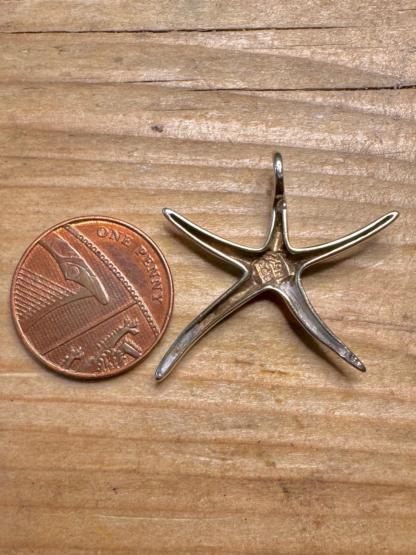 Vintage Star Gold on 925 Sterling Silver Pendant