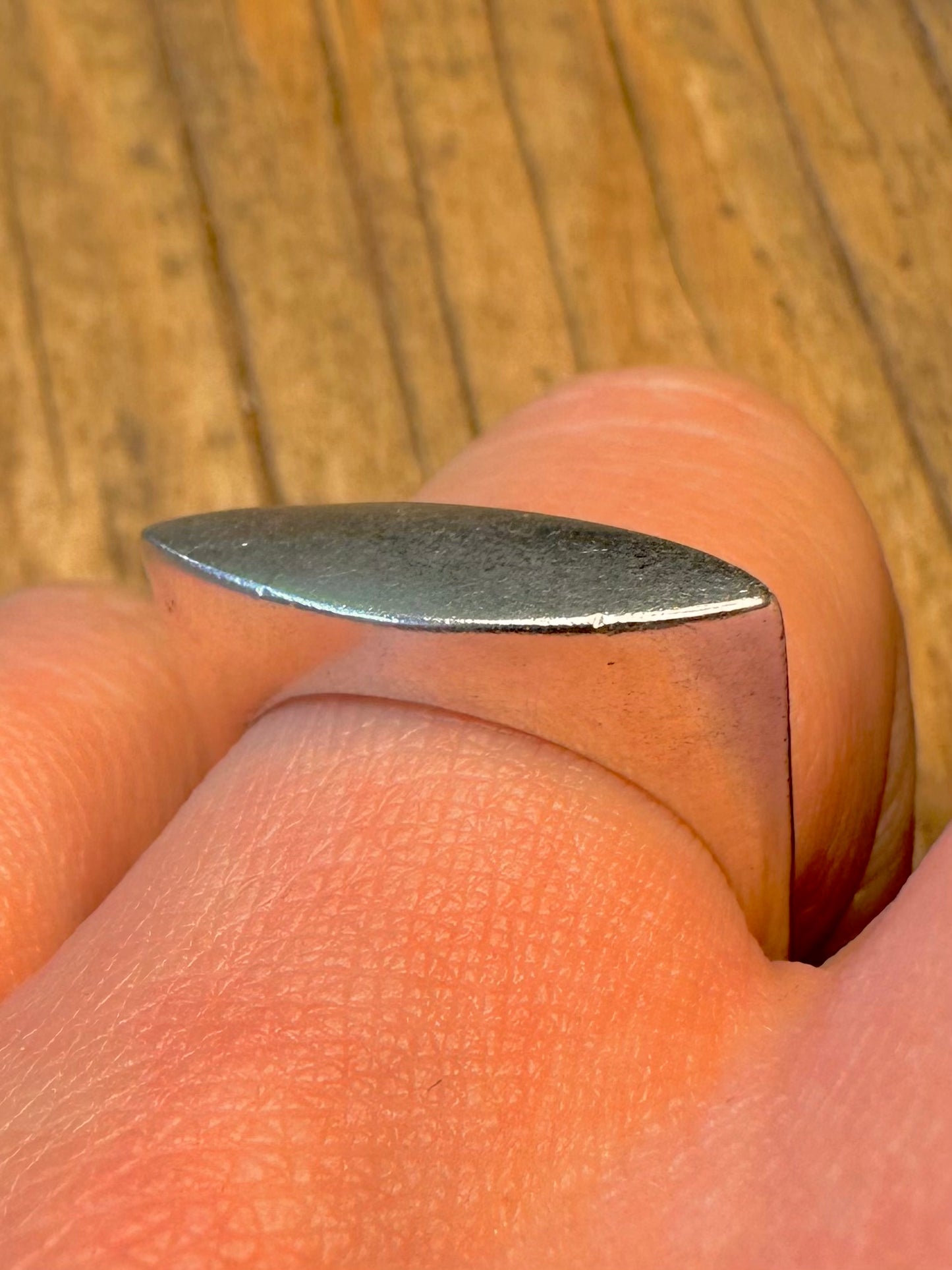 Abstract Square Shaped Mexico 925 Sterling Silver Size N1/2 Ring