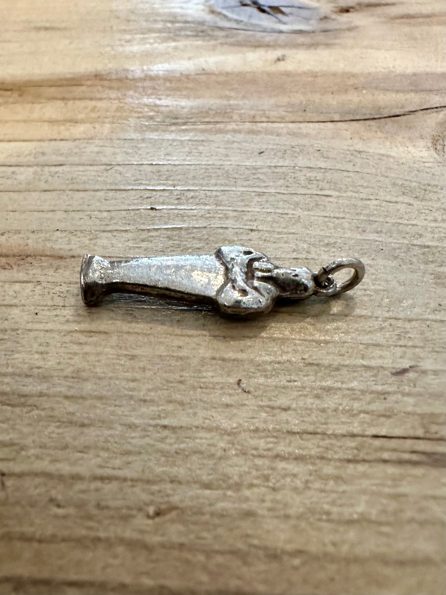 Vintage Egyptian Mummy Silver Charm Pendant