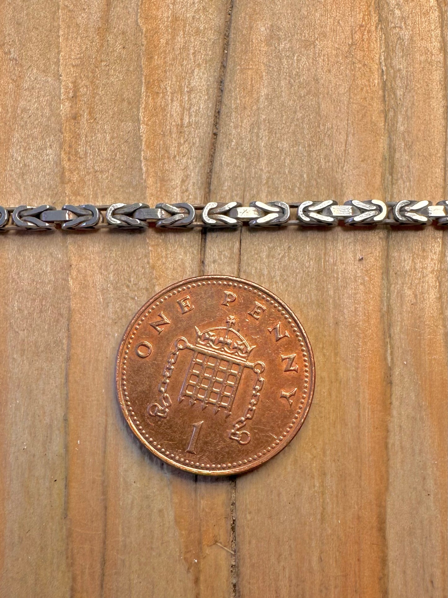 Vintage Byzantine Link Italy 925 Sterling Silver 23.5 inch Necklace