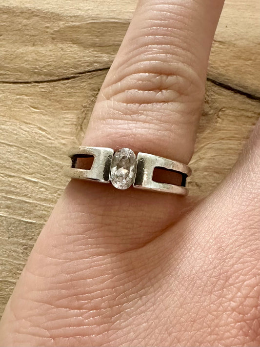 Vintage CZ 925 Silver Size L Ring