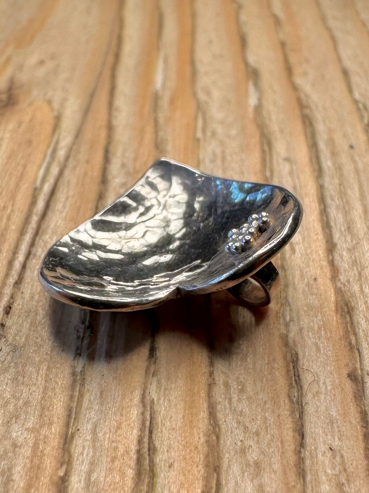 Abstract Hammered Heart 925 Sterling Silver Pendant