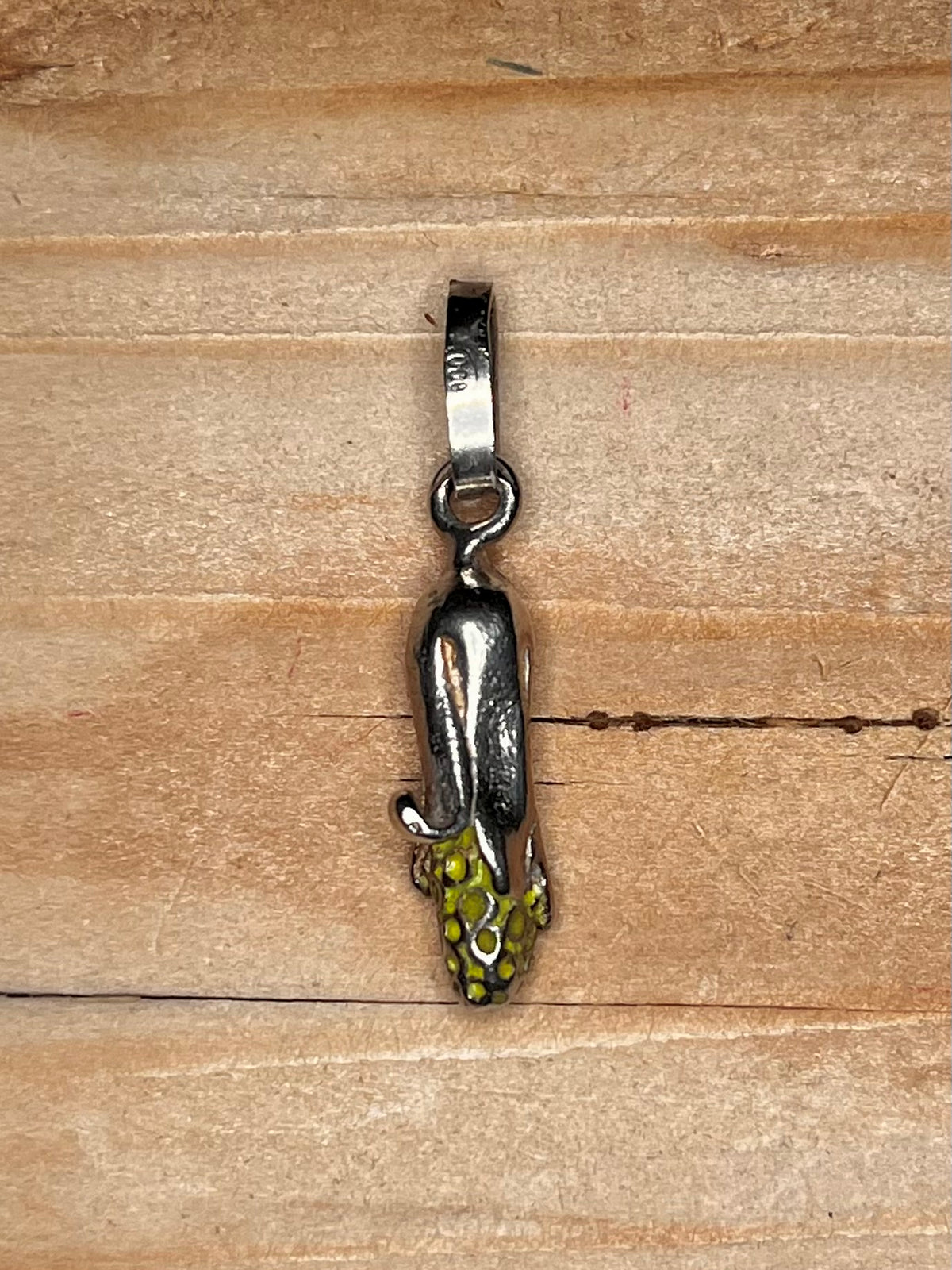 Small Corn 925 Sterling Silver 800 Silver Loop Pendant