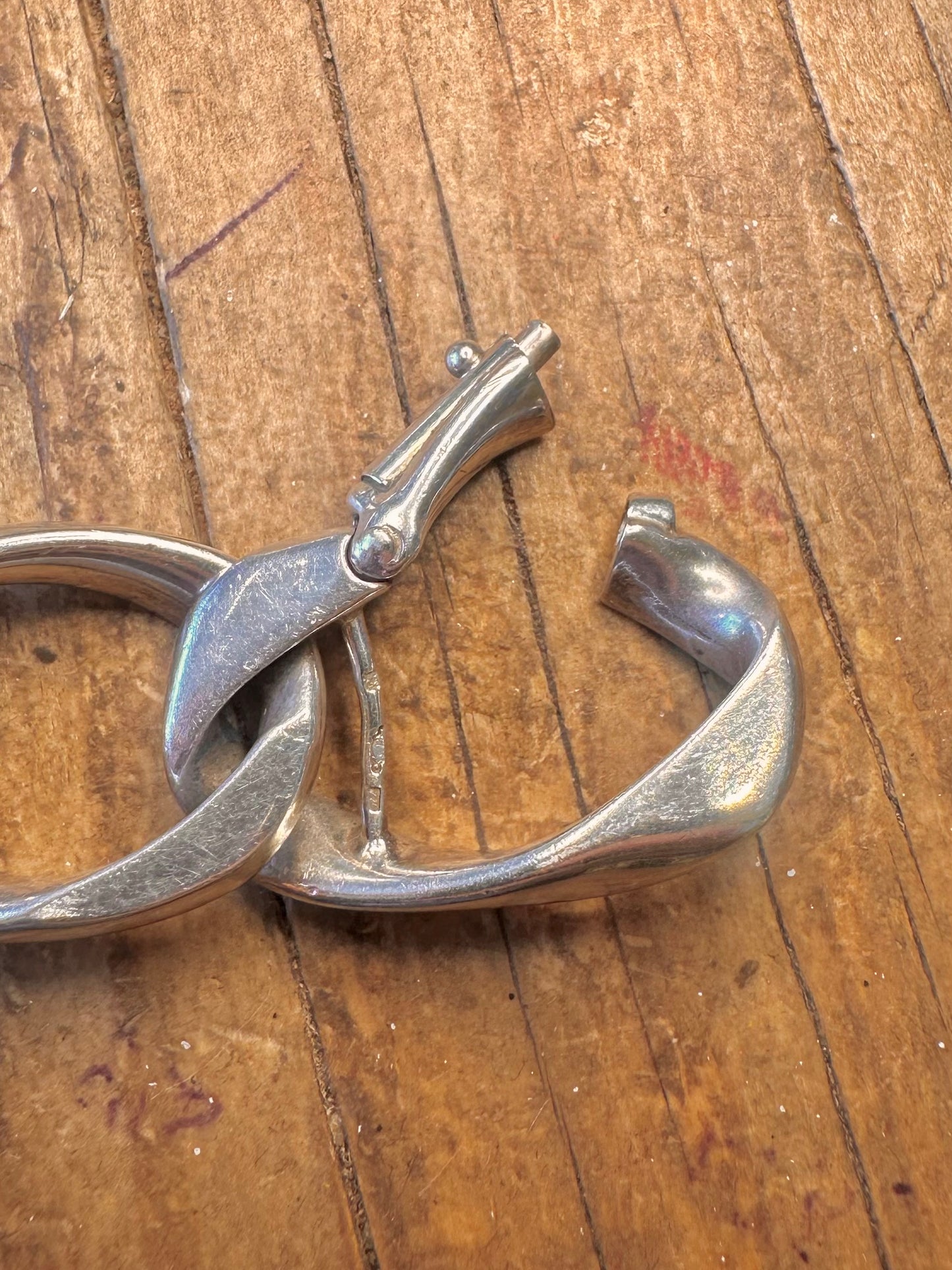 Chunky Chain 1960’s Friedrich Binder German 835 Silver 8 inch Bracelet