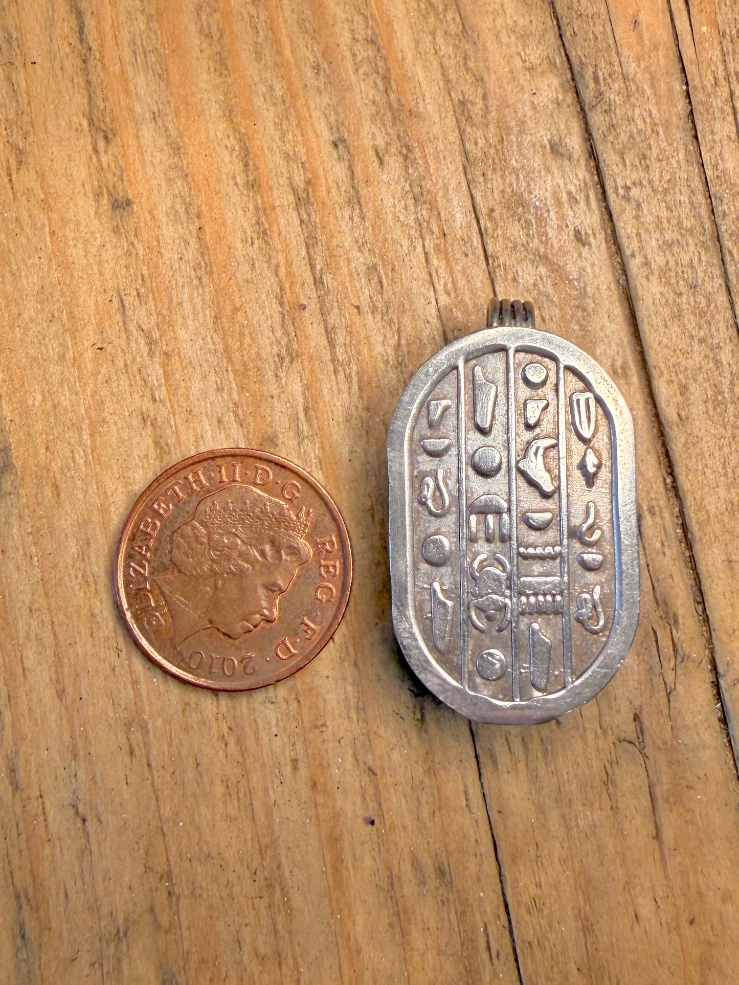 Large Egyptian Scarab 925 Sterling Silver Pendant