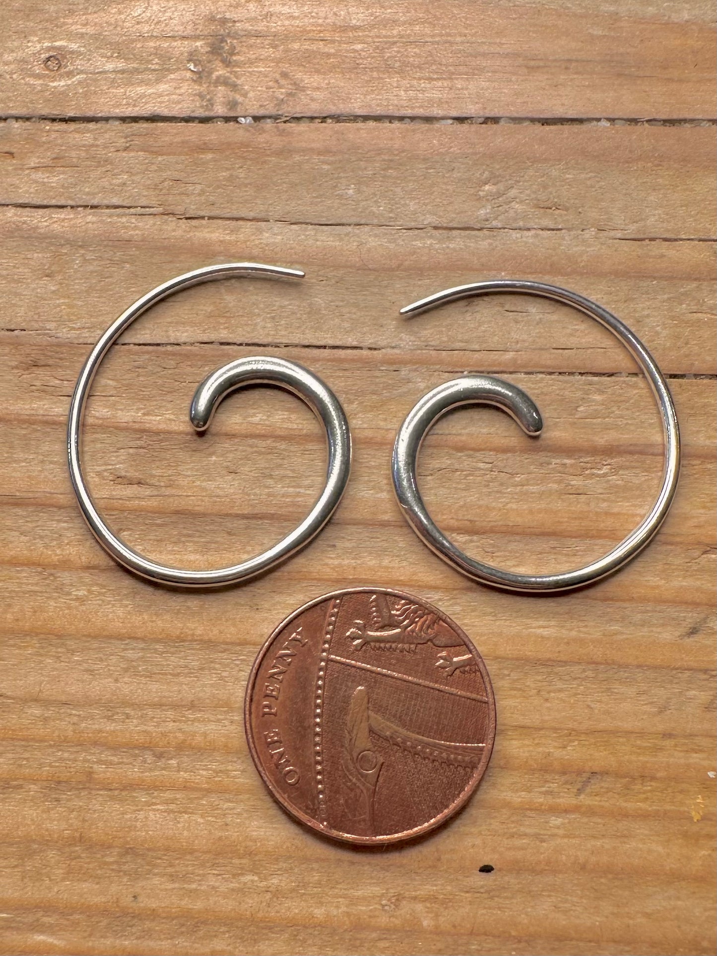 Abstract Spiral 925 Sterling Silver Earrings